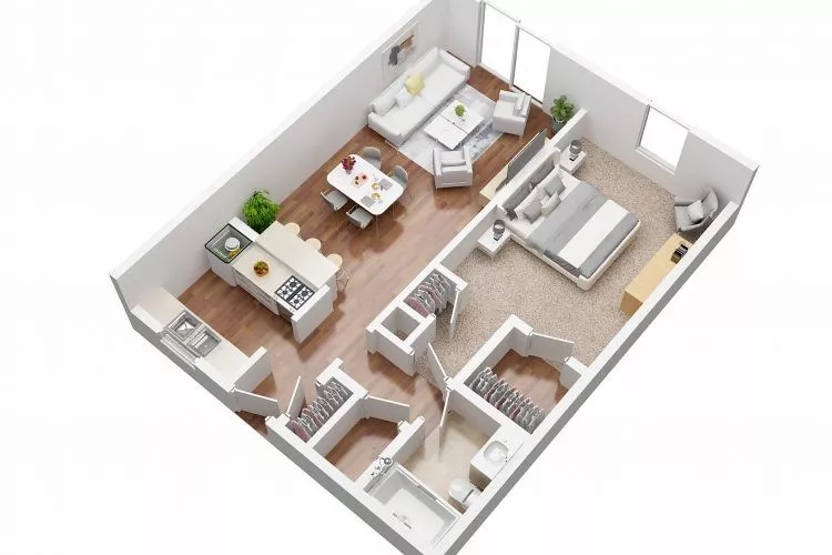 1-Bedroom-Apartment-3D-scaled-750x500